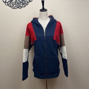 NWT JODIFL Color Block Fashion Hooded Jacket